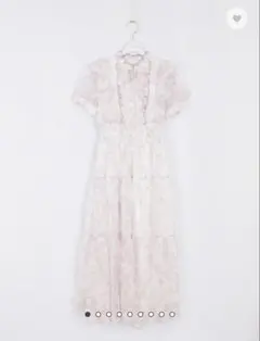 evelyn ラメフリル花柄 OP 花柄ワンピース