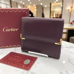 【未使用品】カルティエ マスト 三つ折り 財布 コンパクト ウォレット
