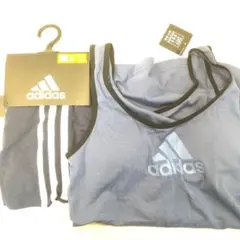 adidas スポーツブラトップネイビー 160サイズ＋スパッツ　新品 タグ付き