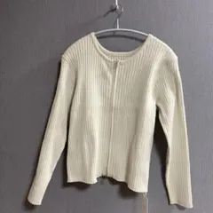 ★LOWRYS FARM〜ＷＺＩＰリブカーディガンＬＳ　サイズ2 新品未使用★