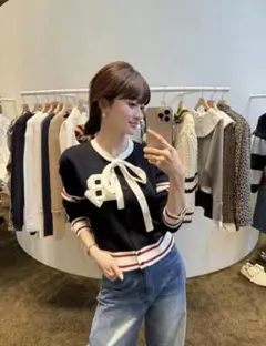 Bibiy.B　CLUB　TIE　CARDIGAN bibiy