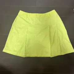 キャロウェイドット柄 ゴルフスカート 明るい黄色