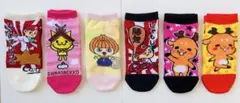 レディースアニメキャラクターショートソックス6足セット22-24cm