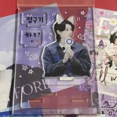 BTS グク ジョングク アクリルスタンド&韓国製作者様 フォトカード トレカ