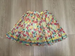 ANNA SUI mini 125㎝フルーツ柄プリーツスカートＬサイズ