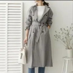 【URBAN RESEARCH DOORS】グレンチェックロングトレンチコート