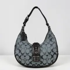 ⭐極美⭐COACH SOHO シグネチャー ホーボー ショルダーバッグ ネイビー