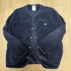 DANTON ノーカラーフリースジャケット　44サイズ　ネイビー