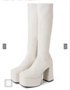 グレイル　ロングブーツ　厚底　アイボリー