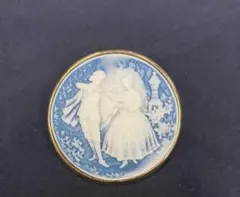 ヴィンテージ カメオ ブローチ レトロ ウェッジウッド風 踊る男女　アンティーク
