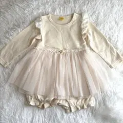 little SUNNY チュール ロンパース 80 クリーム アイボリー