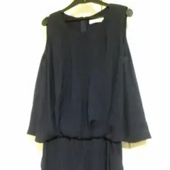 DouDou　ドゥドゥ　オールインワン　フリーサイズ　ネイビー　サロペット　紺色