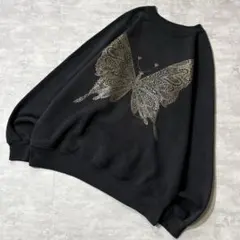 80s USA製 Hanes AIR WAVES ラグラン スウェット 蝶