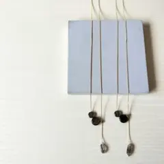 No.278　天然石とガラスビーズ∴スライドチェーンネックレス