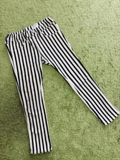 ブリーズ　ストライプ柄スキニーパンツ　120㎝　キッズ　白×黒