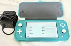 Switch Lite ターコイズ 本体 ケース付き 画面カバー付き