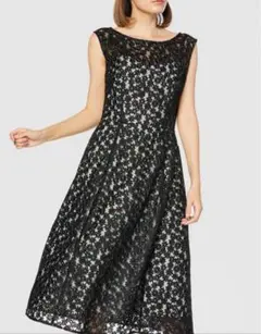 グレースコンチネンタル　フラワー配色刺繍ドレスワンピース　ロング　お呼ばれ