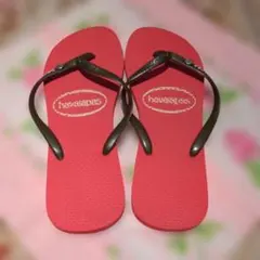 ZARA Havaianas ビーチサンダル レッド 35/36 - メルカリ