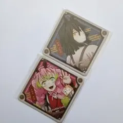 鬼滅の刃　ufotablecafe　午年　コースター　甘露寺蜜璃　伊黒小芭内