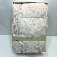 【未使用】 大阪西川 Good Night 羽毛掛け布団 花柄 ホワイトグースのサムネイル