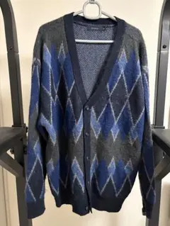 RAGEBLUE ダイヤモンド柄 カーディガン M