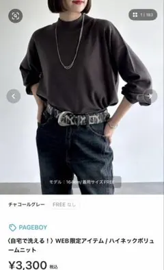 PAGEBOY ハイネックボリュームニットのサムネイル