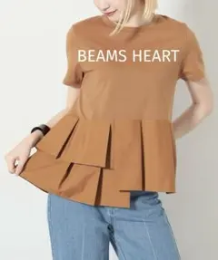 BEAMS HEART ビームス ハート 半袖Tシャツ フリーサイズ キャメル