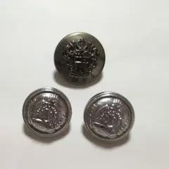 シルバー メタリックボタン 3個セット