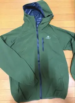 最終値4WAY レインウェア ストレッチレインジャケット フード付き　グリーン