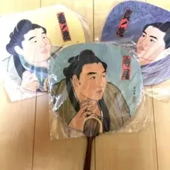 大相撲　幕内　力士　団扇　うちわ　昭和　平成　新品未使用　未開封のサムネイル