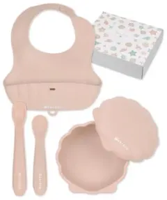 ケラッタ ベビー食器 4点セット シリコン 出産祝い コーラルピンク