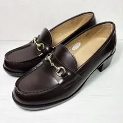 【美品】HARUTA ビットローファー 24.5㎝ 本革 ブラウン