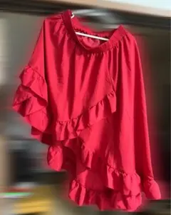 SHEIN MOD レディース レッド ラッフルヘム フリル裾 スカート