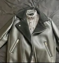 ミ*ツ様 ブラック レザー ダブルライダースジャケット