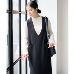 ユナイテッドアローズ　グリーンレーベル　リラクシング　黒　ジャンパースカート