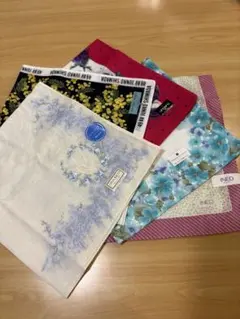 NINA RICCI など　ブランドハンカチ　まとめ売り　5枚セット①