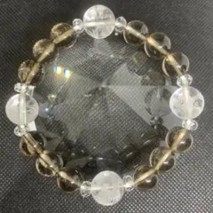 龍彫り水晶　スモーキー　ブレスレット　天然石　パワーストーン