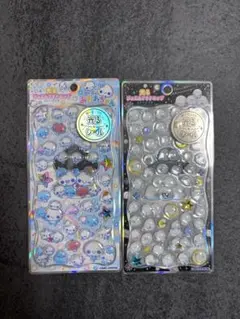 光るジュエルプチドロップシール　シマエナガ　あわわちゃん