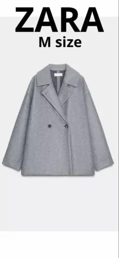 ZARAダブルブレストコート　グレー