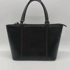 美品　Burberry バーバリー　レザー　ハンドバッグ　黒　フォーマル　三層式