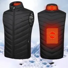 電熱ベスト Mサイズ ダウン バイク 釣り 作業 ブラック 510 B01