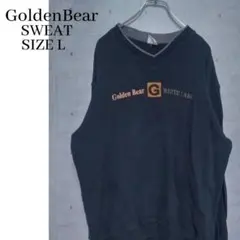 古着 Golden Bear Vネック 刺繍ロゴ スウェット Lのサムネイル