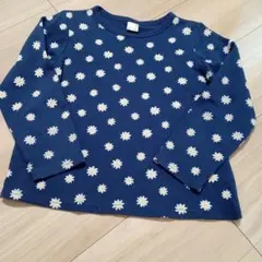 プティマイン120花柄トップス綿コットン女の子長袖カットソーデイジー