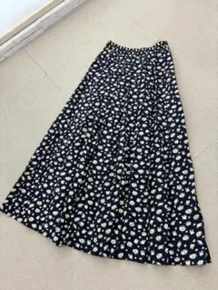 (L08213)SCAPA　スキャパ　花柄　フラワー　ロング　スカート　38のサムネイル
