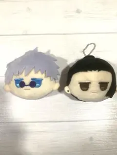 呪術廻戦 フェイスぬいぐるみ キーホルダー 五条悟 夏油傑