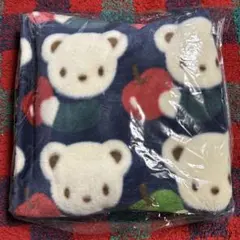 familiar クマとリンゴ柄 ブランケット