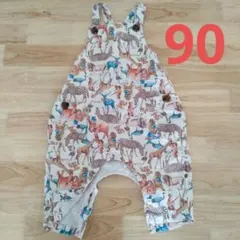 Ocean&Ground 動物柄ロンパース 90cm