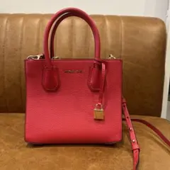 MICHAEL KORS 赤 レザー ショルダーバッグ