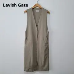 Lavish Gate ロングジレ　ベスト　ノースリーブ ワンピース　ベージュ