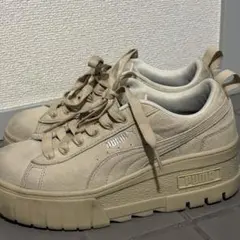 PUMA レディース スニーカー ベージュ ブラウン　厚底